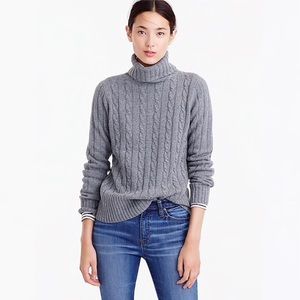 J. Crew Cambridge Cable Turtleneck Sweater